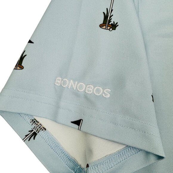 Bonobos Golf Putting Green All Over Print Slim Fit Polo Men's Size Medium - Picture 4 of 6